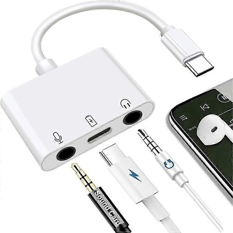 Adaptador para micrófono USB C a 3,5 mm para streaming