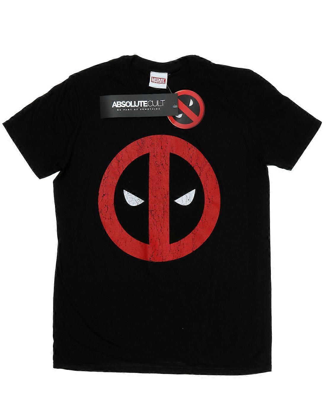 Marvel Men's Deadpool Cracked Logo T-Shirt