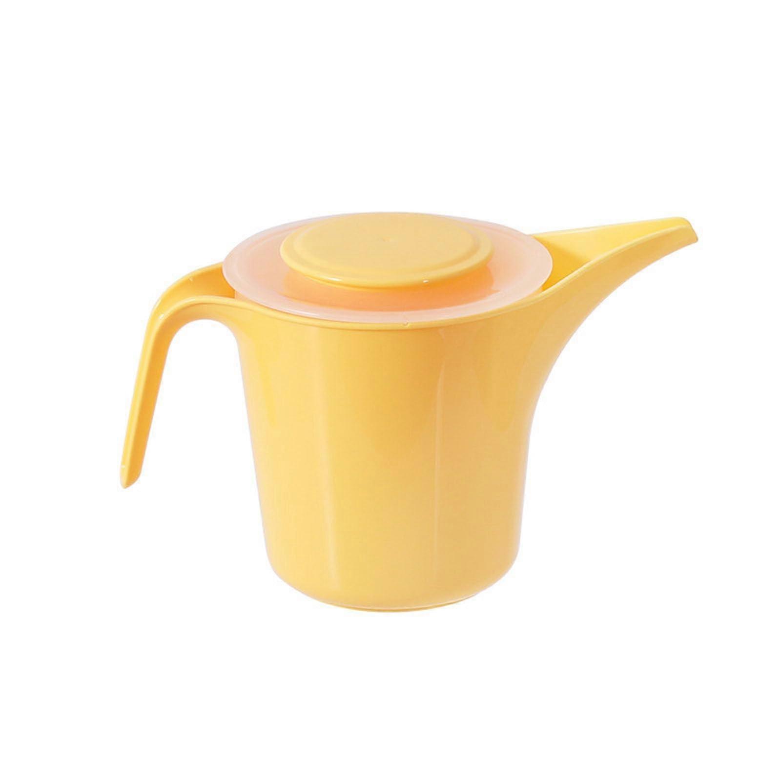 1500ml Measuring Cup with Filter and Splash Guard Yellow Water Pitcher for Kitchen Baking