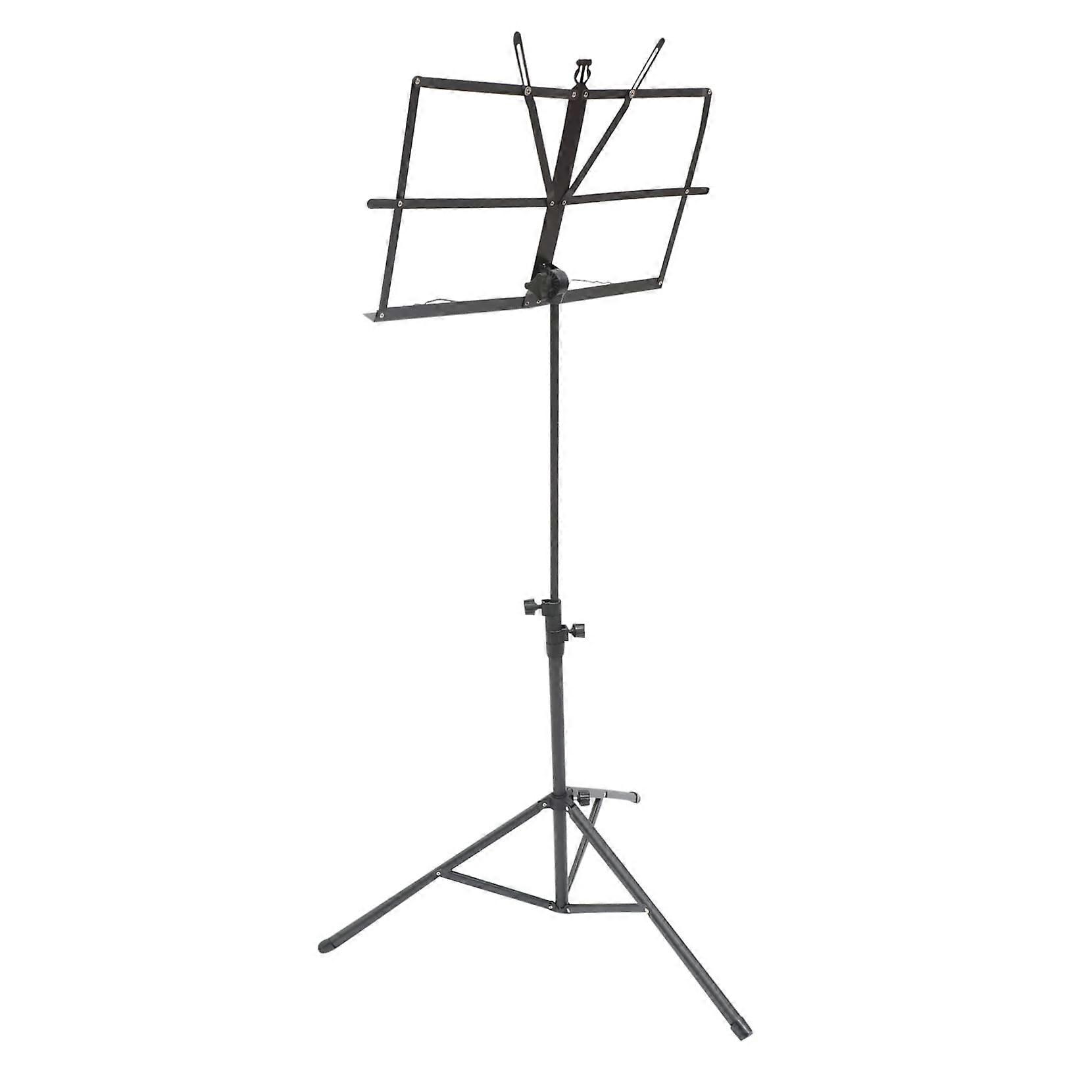 Adjustable Folding Sheet Music Stand with Retractable Height Tripod for Home Studio and Practice