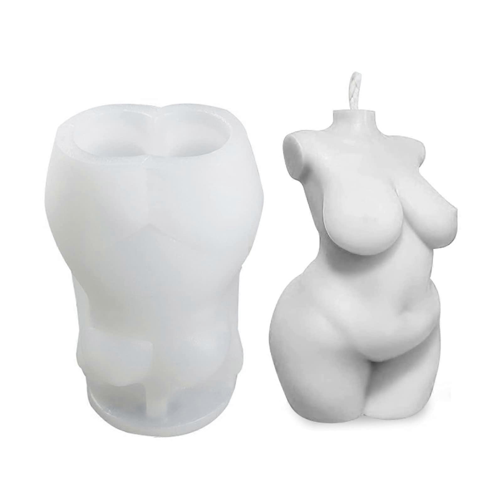 Silicone Candle Mold Female Body Shape Easy Release for DIY Soap Chocolate Candy Making