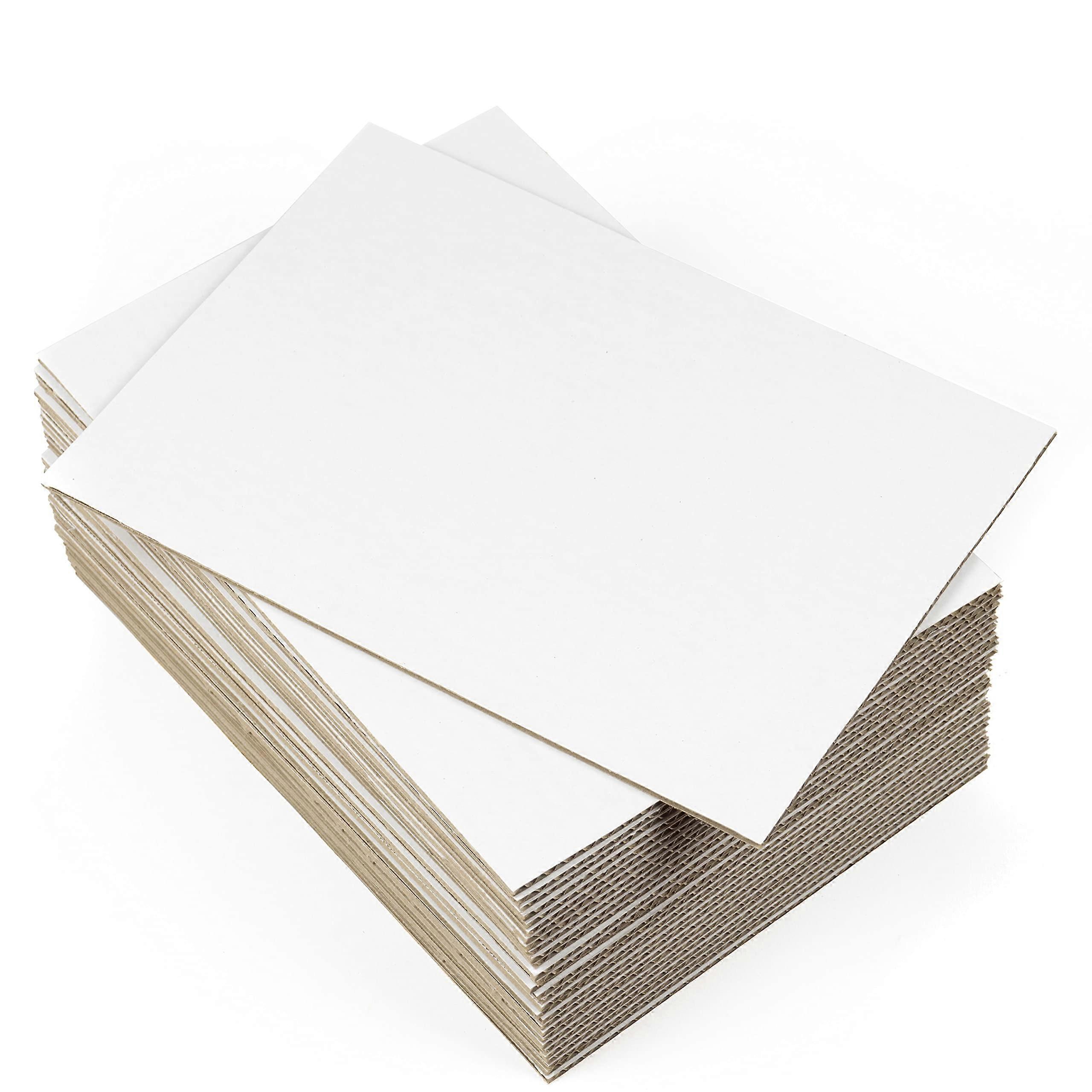 20 Pack White Corrugated Cardboard A4 Sheets 4mm Thick Rigid Craft Board for Models and Boxes
