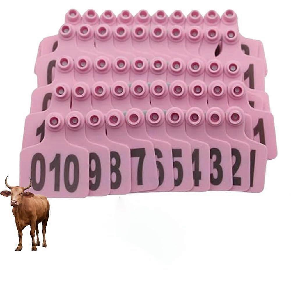 Durable Numbered 201300 TPU Cattle Ear Tags for Livestock Identification, Clear Laser Marking