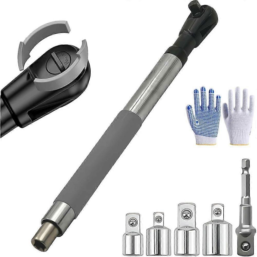 Ratcheting Extension, Extension Ratchet,High Torque Offset Extension Wrench, 1/2" Offset Extension Wrench Multi-Function