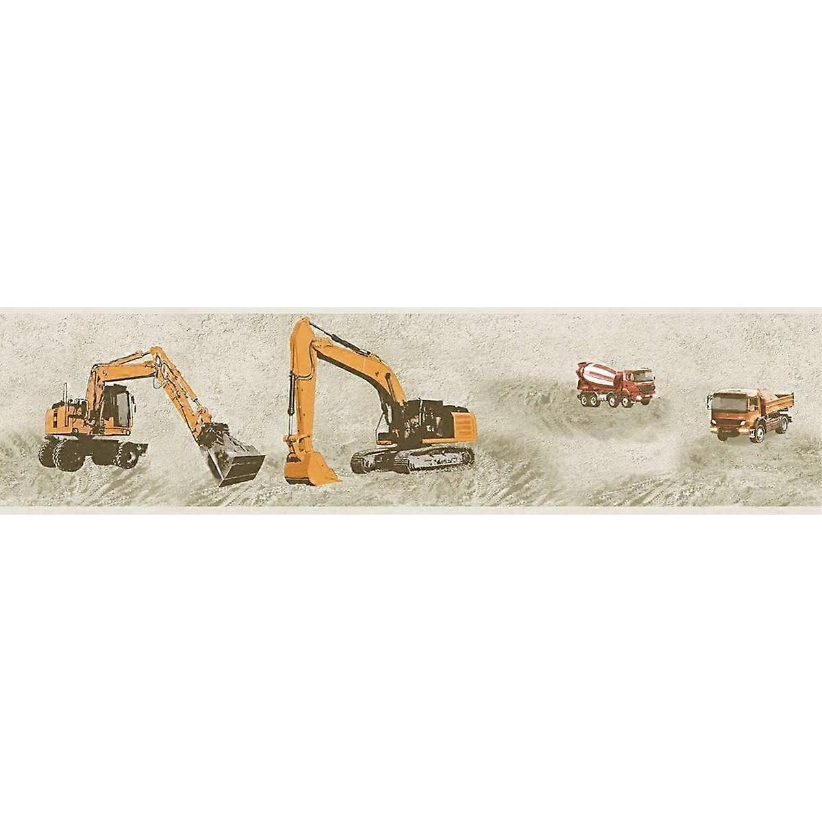 35871-2 ON ROLL - Cream Digger Wallpaper Border