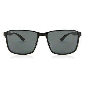 Ray-Ban RB3721 186/87 Vollrand-Sonnenbrille Schwarz auf Schwarz Unisex Rechteckig UV3 Original