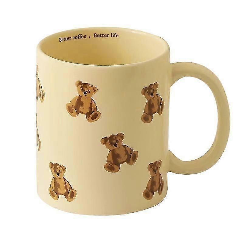 Coffee Tea Milk Cups Bear Pattern Large Ceramic Mugs Office Kitchen Tableware Drinkware Gifts
