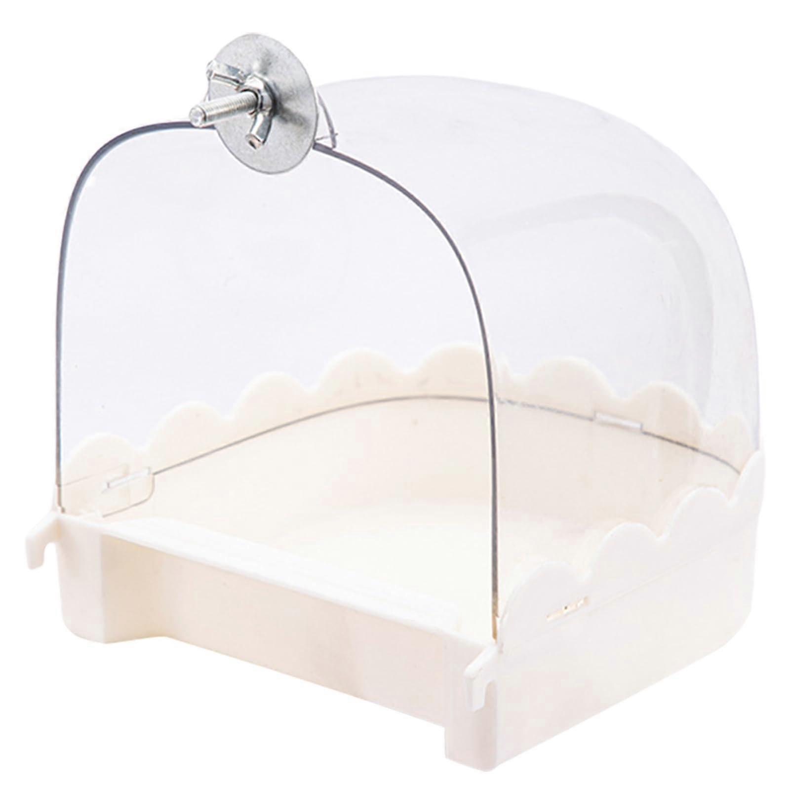 Bird Cage Bath with Clear View Design for Parakeets, Easy Hanging and Cage Mounted Small Bath