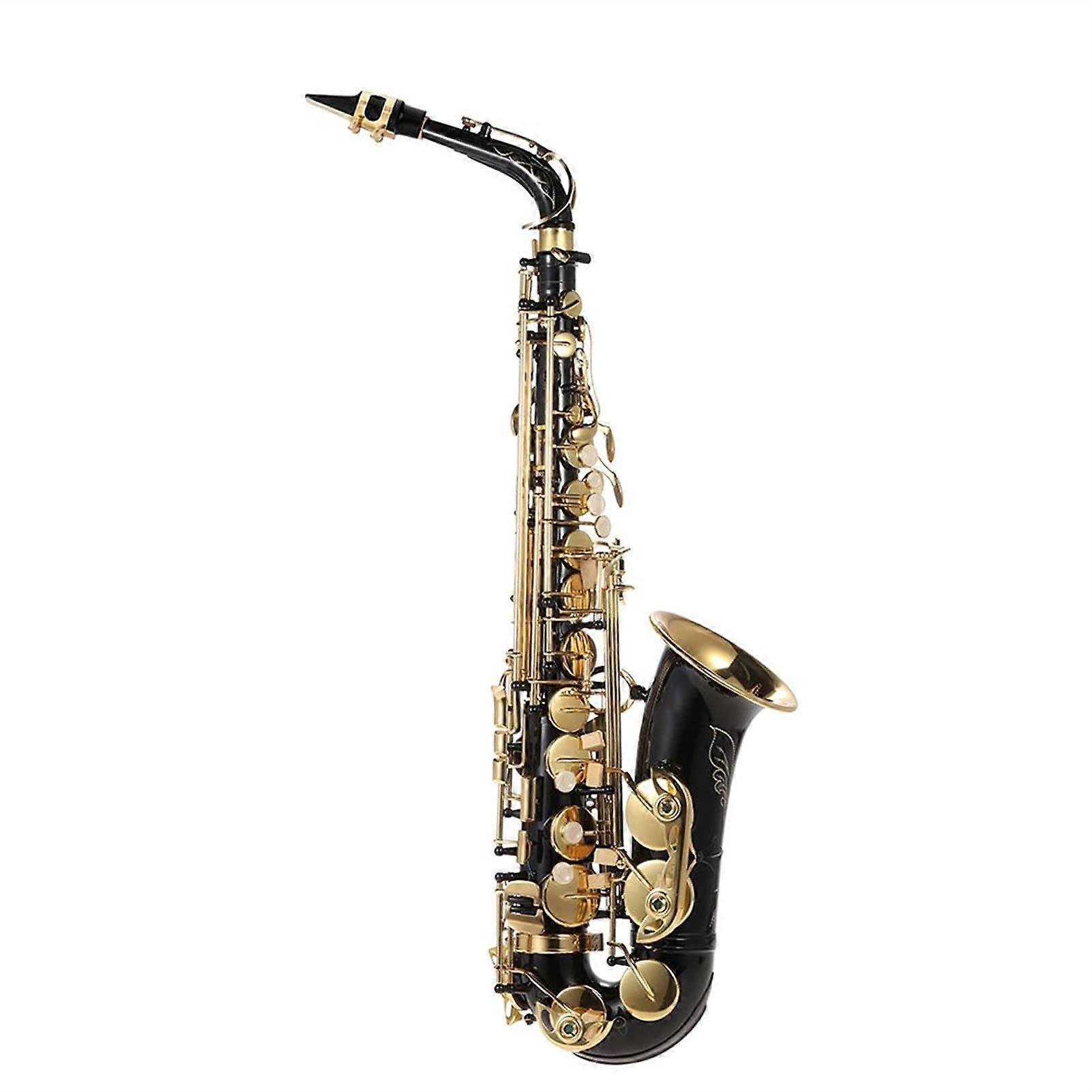 Alto Saxophone Beginner Kit E Flat Brass Gold with Case, Cleaning Tools and Strap