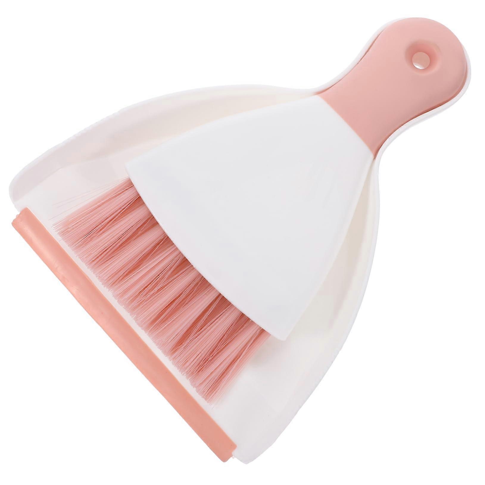 Mini Broom and Dustpan Set Compact Cleaning for Pet Cages and Desktops Random Color