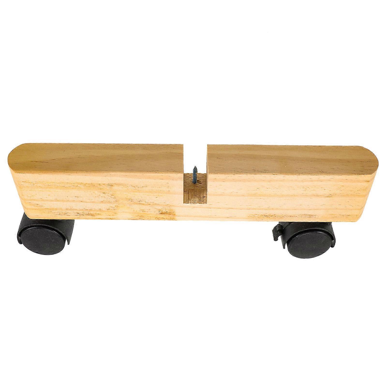 Solid Wood Base Room Divider Stand for Home Use Beige Plastic Material