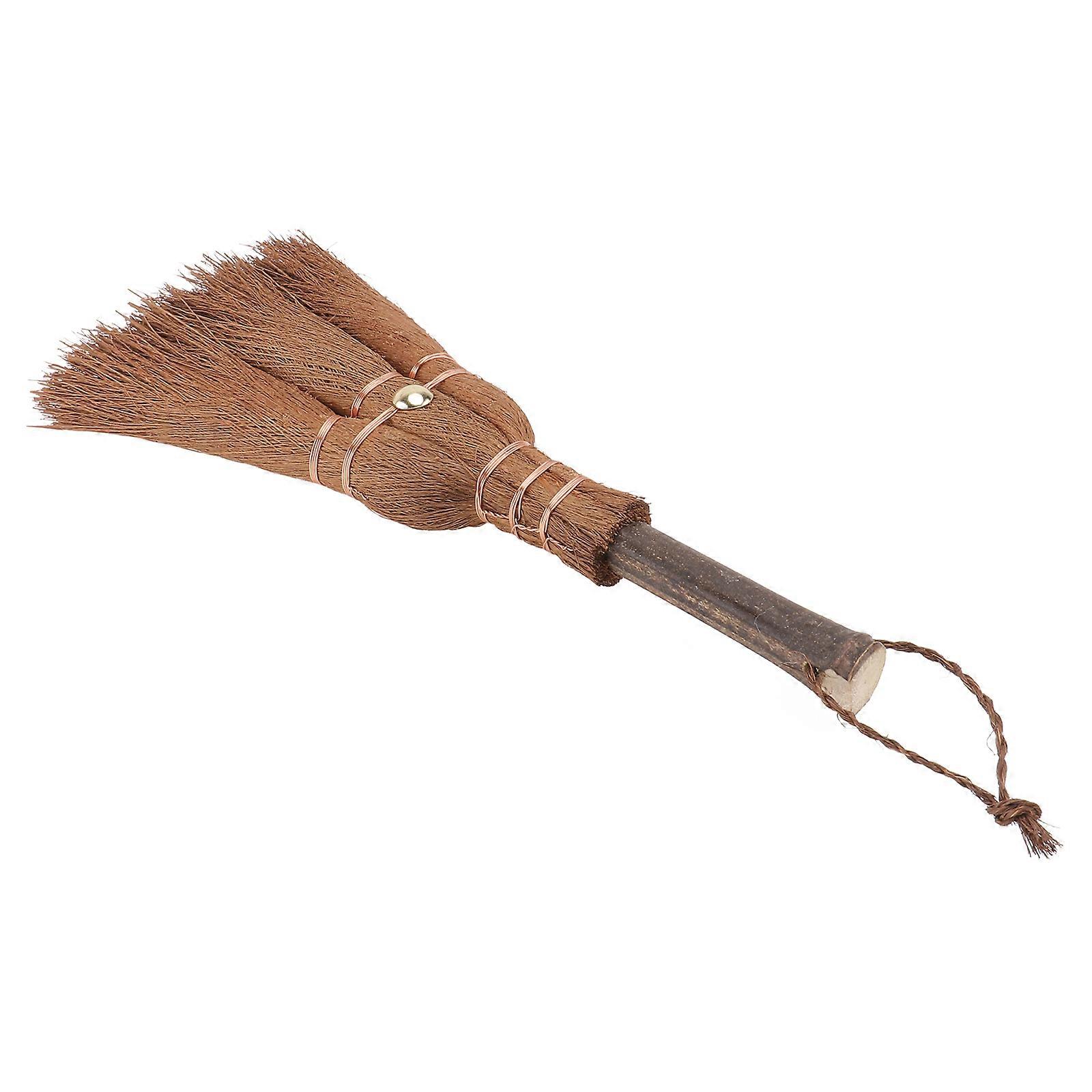Brown Mini Palm Broom for Cleaning Use 1Pcs Small Practical Broom