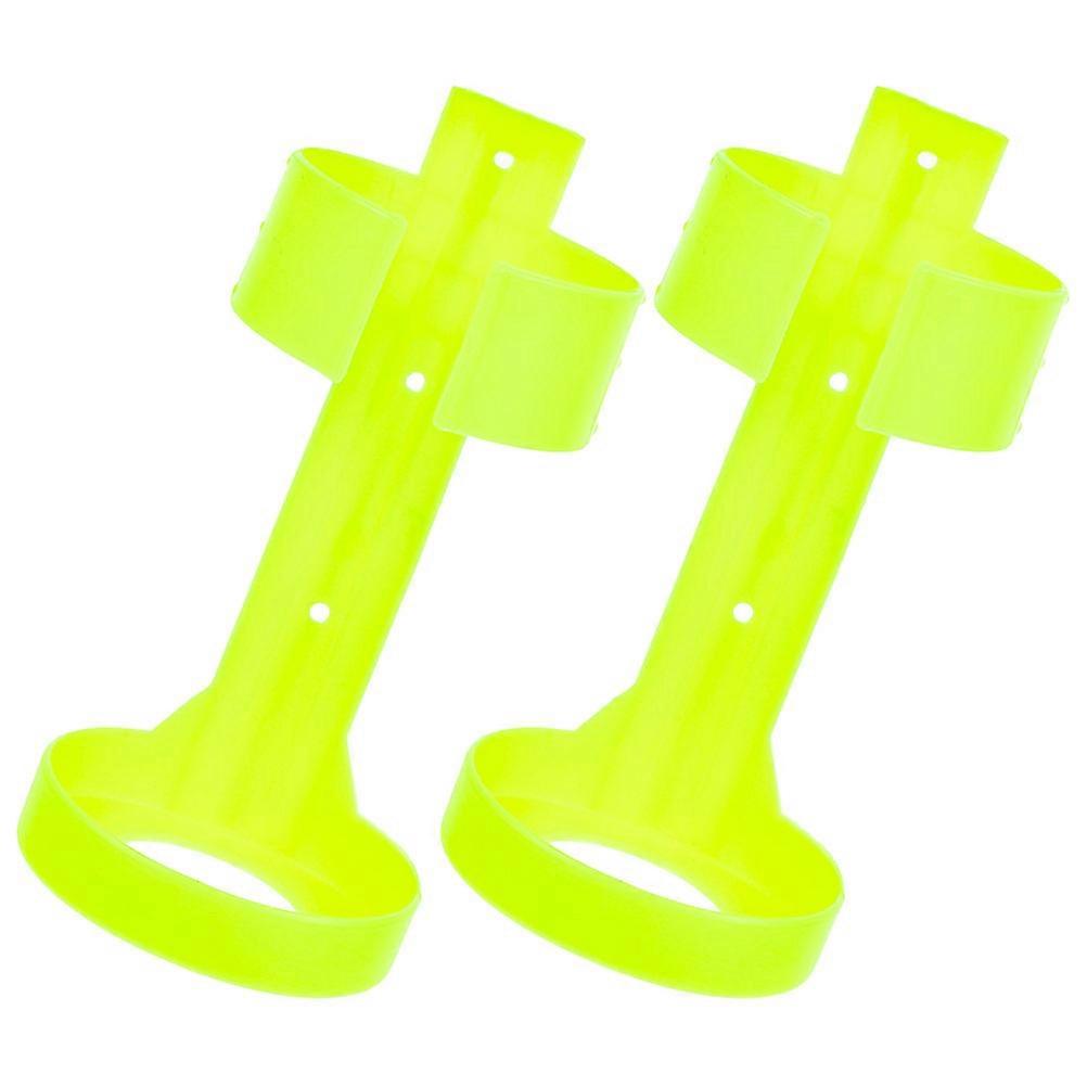 Fire Extinguisher Mount for Storage 2Pcs Yellow ABS Hanger Bracket