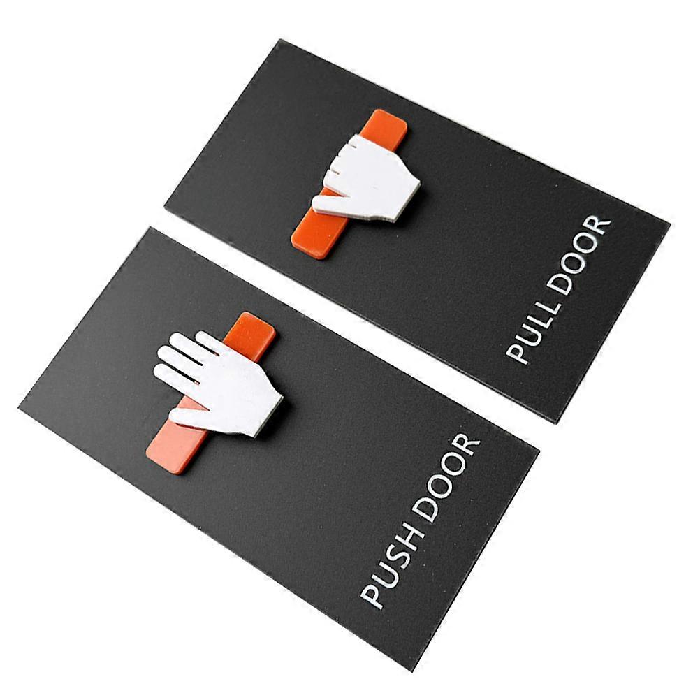 Push Pull Door Signs Self Adhesive Acrylic Clear Directional Signage 6Pcs