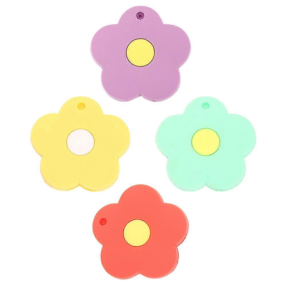 Key Covers Silicone Flower Shape for Decoration 4Pcs Assorted Color Design