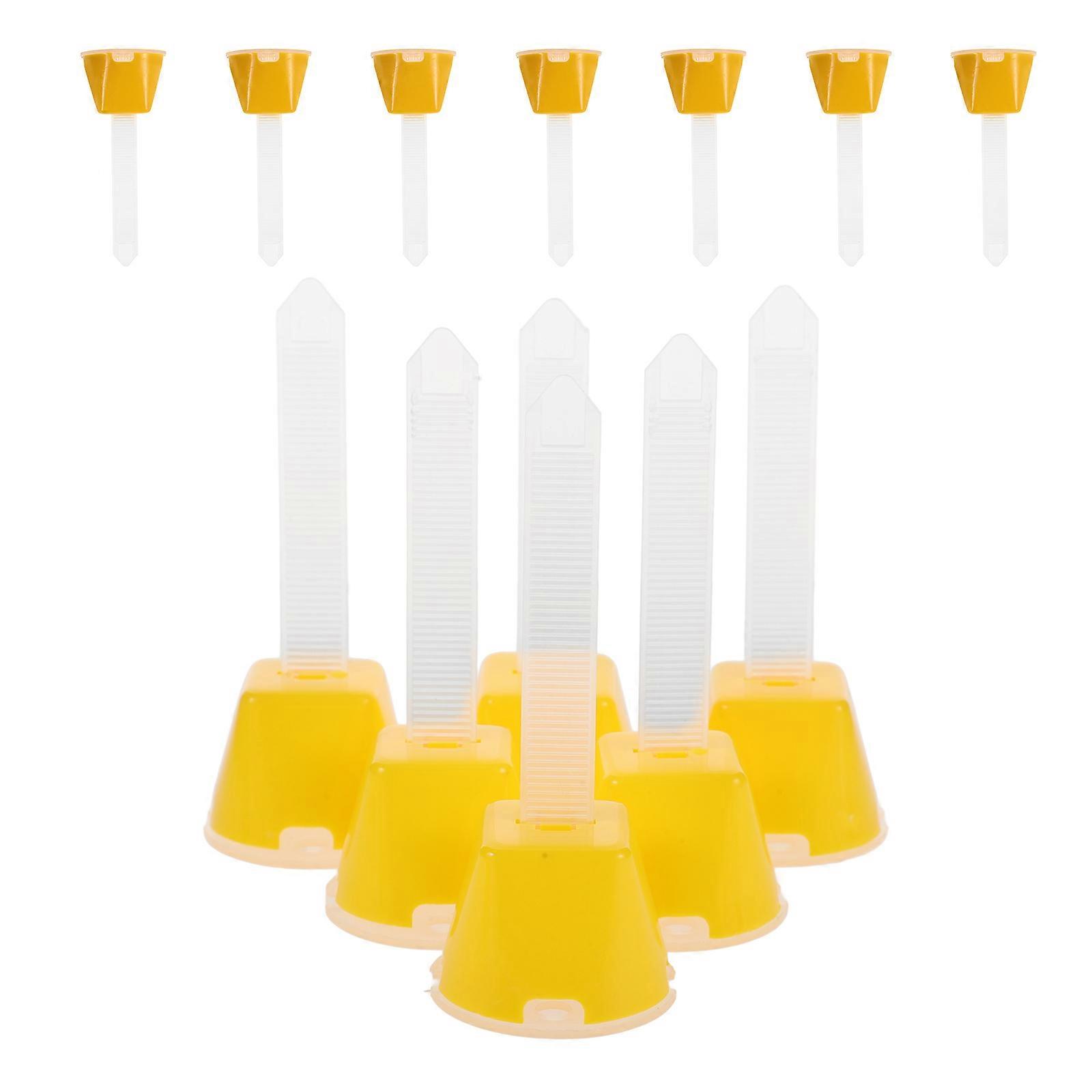Tile Leveler Plastic Pin for Tile Spacer Accessory 100Pcs Yellow PP