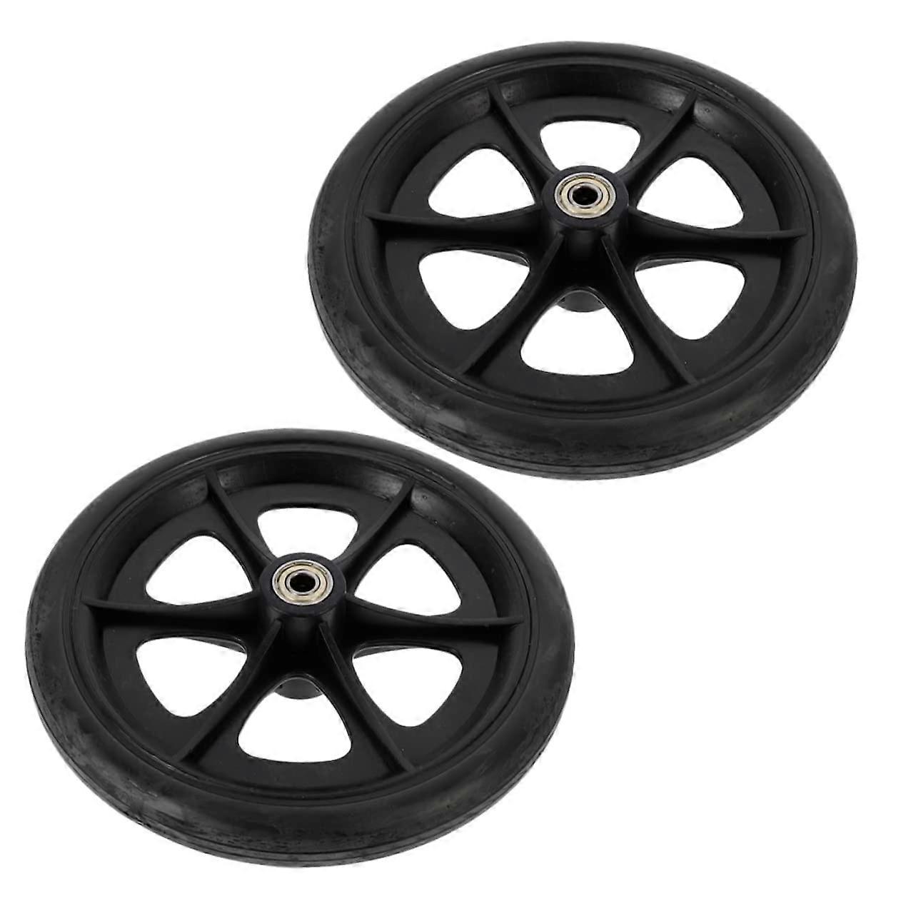 Wheelchair Replacement Wheels Heavy Duty Front Rollator Wheels Smooth Rolling Performance 2pcs