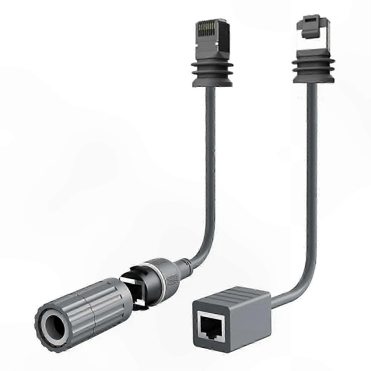 2-Pack Rectangular Satellite Ethernet Adapter for 1000Mbps RJ45 Networking