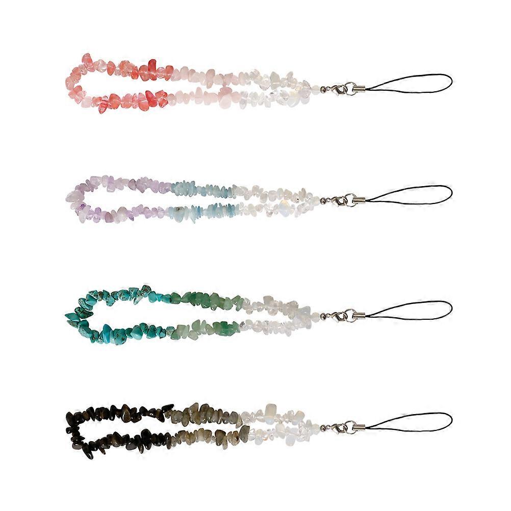 Crystal Stone Phone Chains Multi-Function Phone Lanyards for 4Pcs