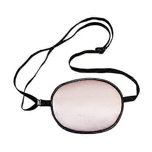 2PCS Silk Eye Patch for Adults with Adjustable Strap, Pink Pirate Style for Vision Training