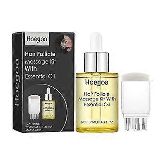 Kit per massaggio con oli essenziali per capelli Hoegoa, capelli lisci, secchi e maniacali, capelli densi, morbidi e resistenti, massaggio del cuoio capelluto