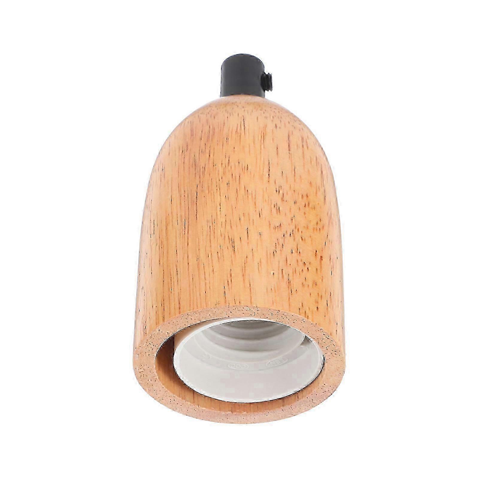 Wooden Lamp Holder Socket E27 compatible Home Use Durable Assorted Color