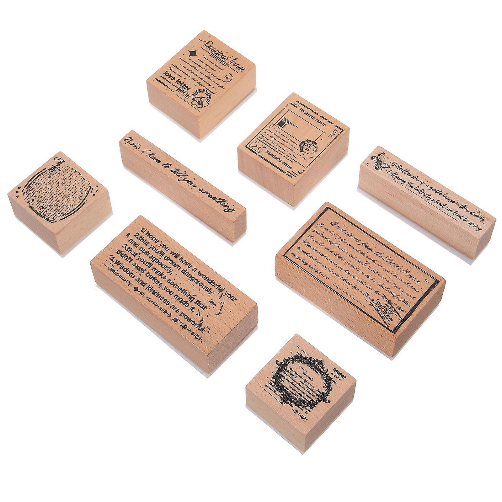 Journal Diy Stamp Multi-Function Scrapbook Stamp Scrapbooking Diy Projects Compact Size 8Pcs