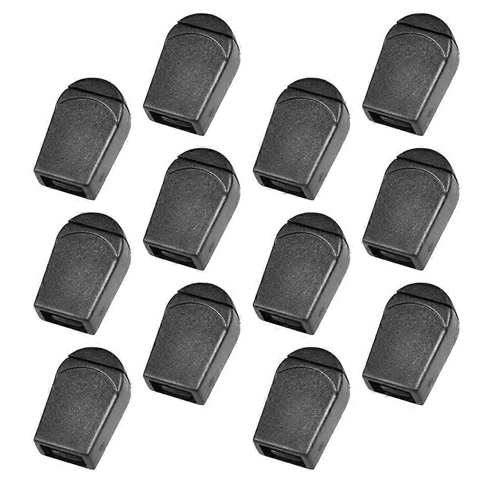 Raincoat Storage Bag Drawstring End Clip Plastic Buckle 40Pcs Black