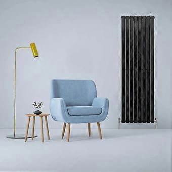 Designer Radiators 180 x 56cm Flat Panel Modern Central Heating Matt Black Vertical Column Double