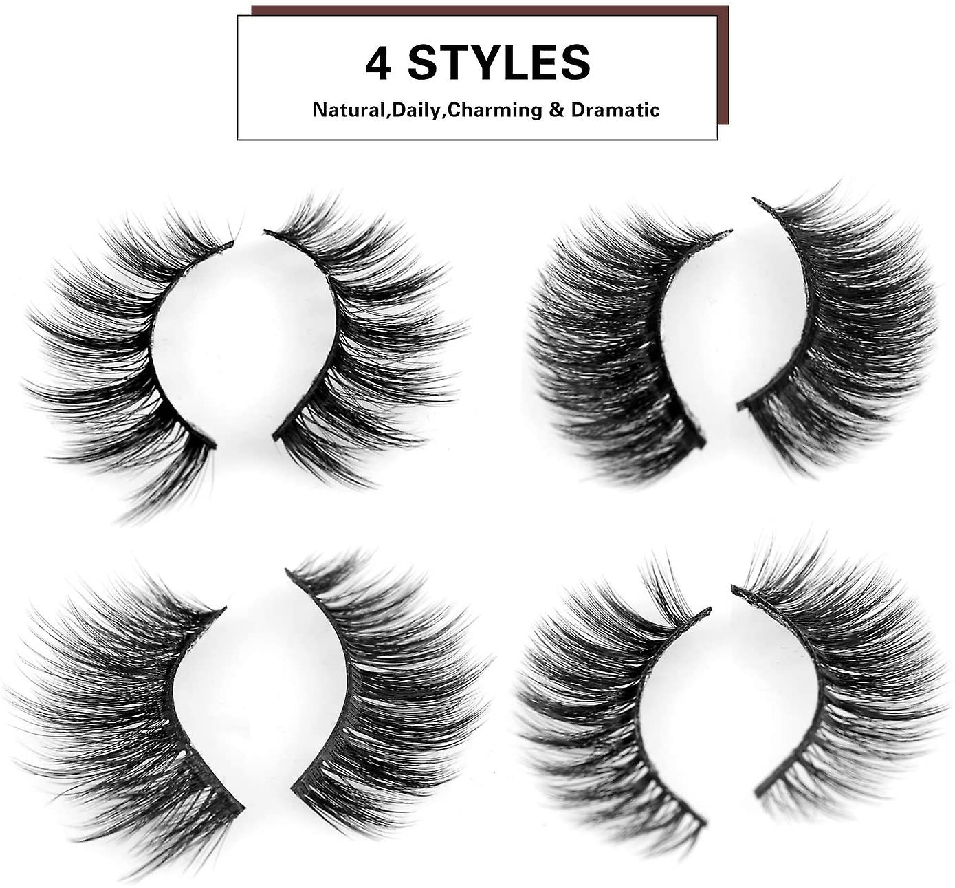 False Eyelashes 20 Pairs Professional Reusable 3d Mink Lashes