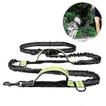 SLKXV Hands-Free Dog Walking Belt with Adjustable Bungee Leash, Reflective, for Dogs up to 50kg