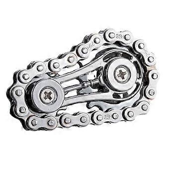 Fidget Spinners a pignone per adulti e bambini, cubo antistress con ingranaggi in metallo e catena per bicicletta, giocattolo per alleviare ADHD, autismo e ansia SQ3