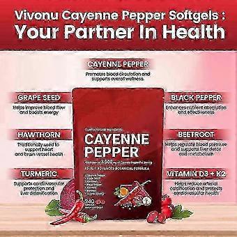 Cayenne Pepper Nutrition Gels & Chews 1-3 Pack, 12 Botanical Extracts, 240 Grains - Compatible Alternative_rm JH2