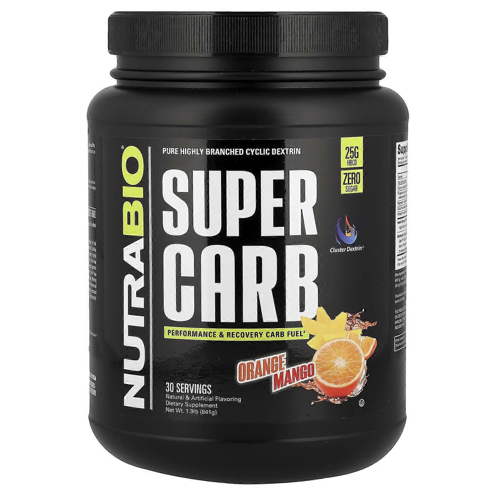 NutraBio, Super Carb, Orange Mango, 1.9 lb (841 g)