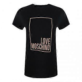 Love Moschino Damen-T-Shirt mit Box-Logo