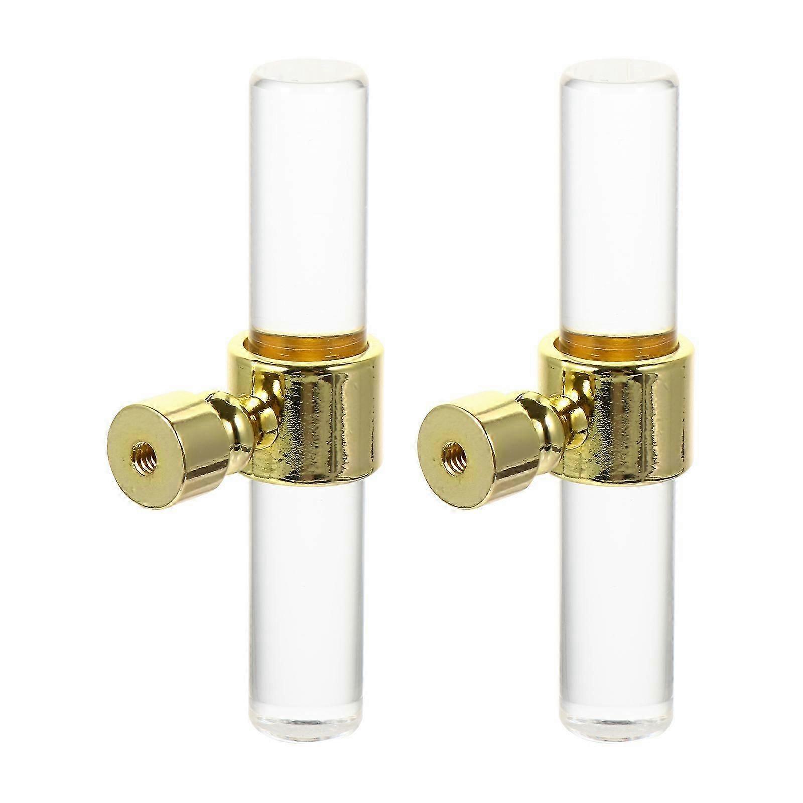 Golden Acrylic Cabinet Door Knobs Multifunctional Handles 8Pcs Pack