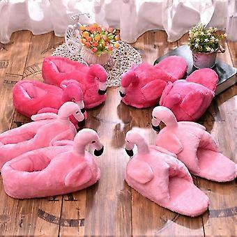 Winter Slippers Vrouwen Creatief Plezier Home Slippers Warme Vrouwen Schoenen Unicornio Vrouw Unicorn Slippers Bont Flamingo Katoenen Schoenen C93