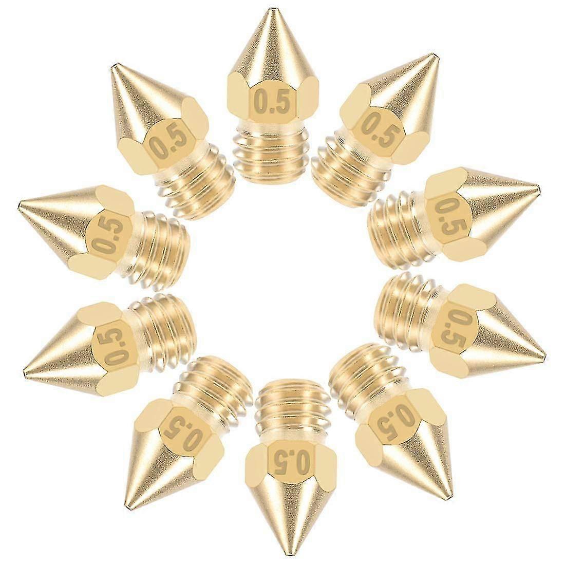 0.5mm 3d Printer Nozzle Head Replacement. Brass 10pcs