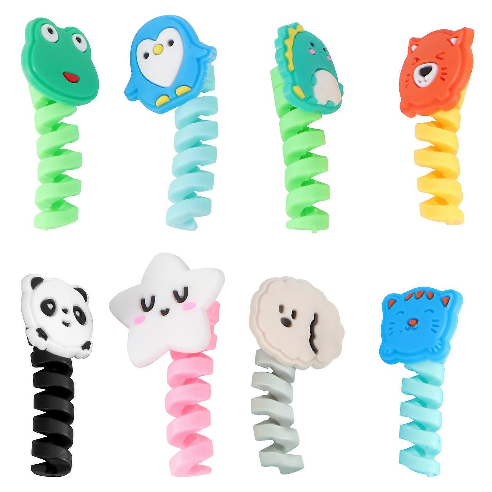 8 Pcs Dsl Cable Cable Chomper Cable Protector Phone Charger Silicone Wire Protector