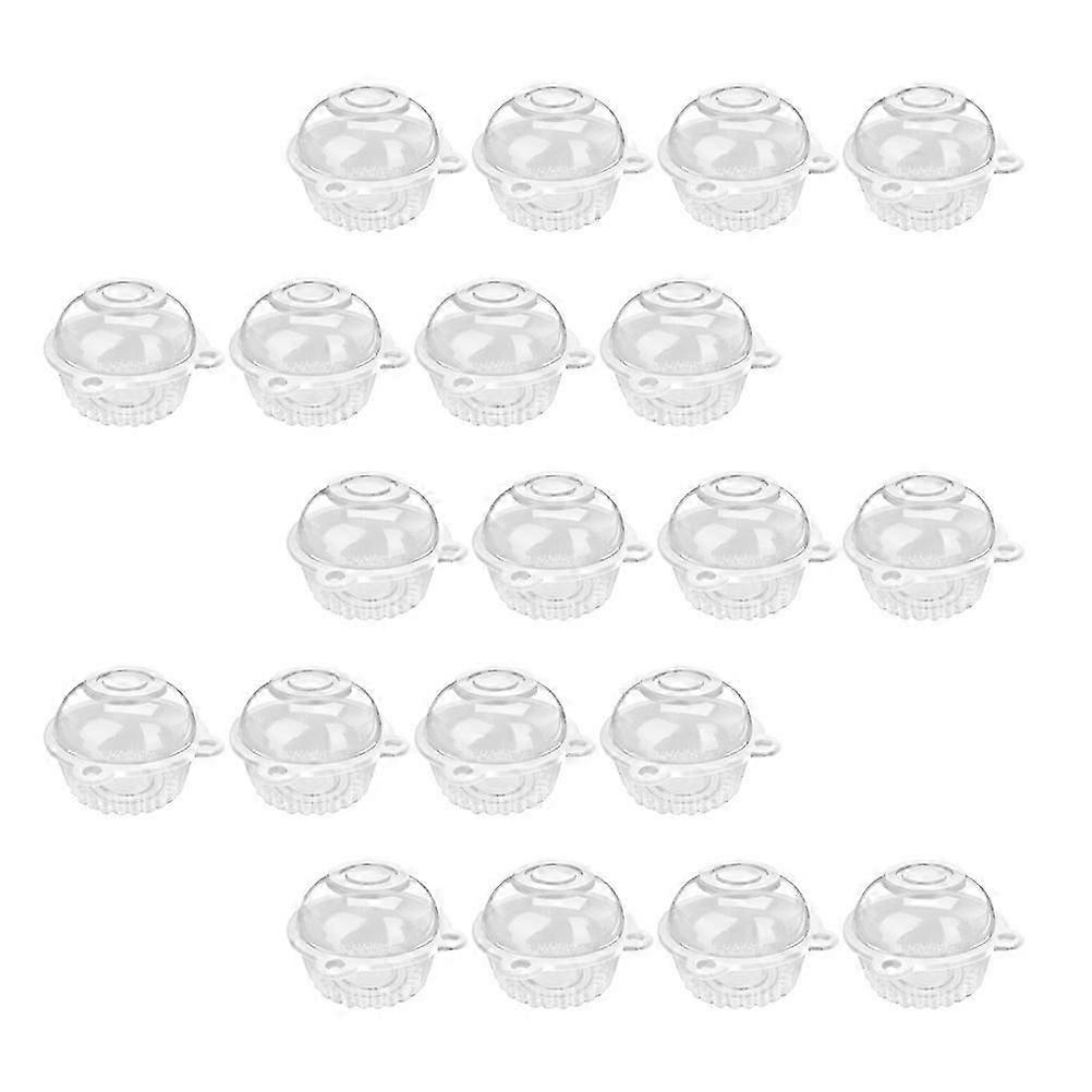 Cake Containers Cupcake Storage Boxes for Party 50Pcs Transparent Boxes