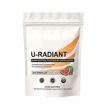 U-radiant Glow Control met Caro/teno/ids, watermeloensmaak, 60 voedingsgels en kauwtabletten