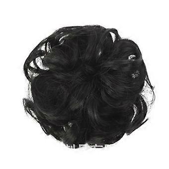 Messy Hair Bun Extensions Lockigt Vågigt Hår Scrunchies Kompatibel med Kvinnor Flickor Stor Syntetiskt Uppsatt Hår Klo Klämma Hår Chignons