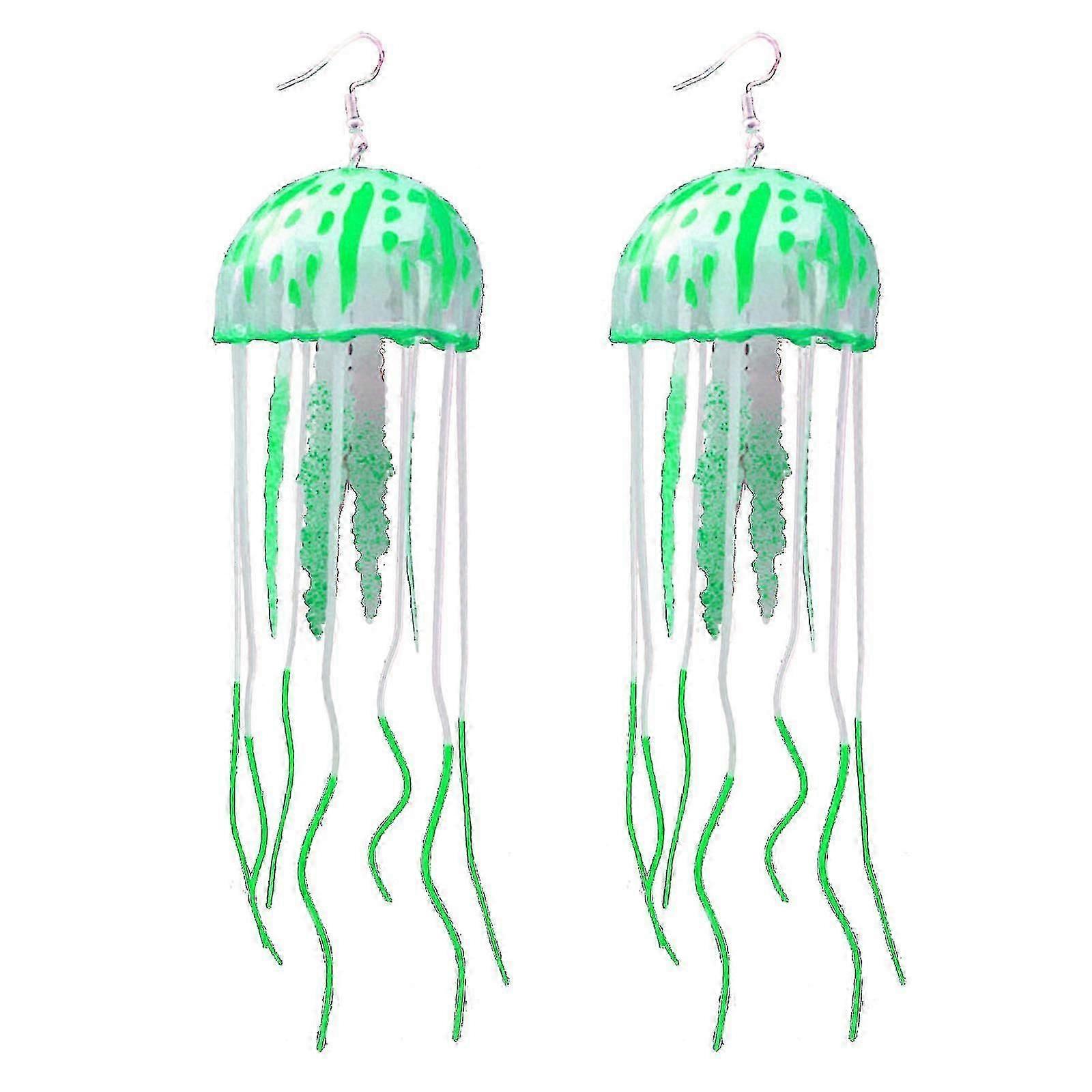 Silicone Jellyfish Earrings Unique Lightweight Jellyfish Dangle Drop Earrings
