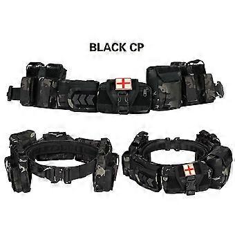 Tactical Belt Multi Pocket Adjustable Detachable Gear compatible with Outdoor Missions, Police Military Equipment, Hunting