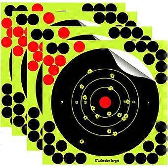 Pak van 25 doelen 8 inch zelfklevende schieten doel splatter schot burst brengt fluorescerend geel