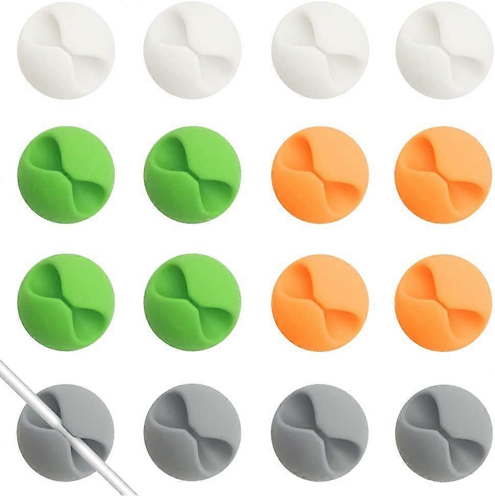 Cable Organizer Clips, 16 Pack Cable Cord Holder for Desk, Cable Management Clips