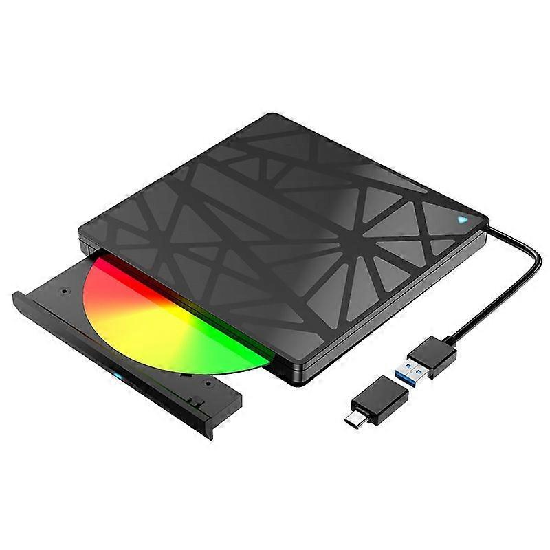 DVD Drive High-speed Error Correction Plug Play USB Type-C External Ultra-thin CD Read-write Recorder for Laptop