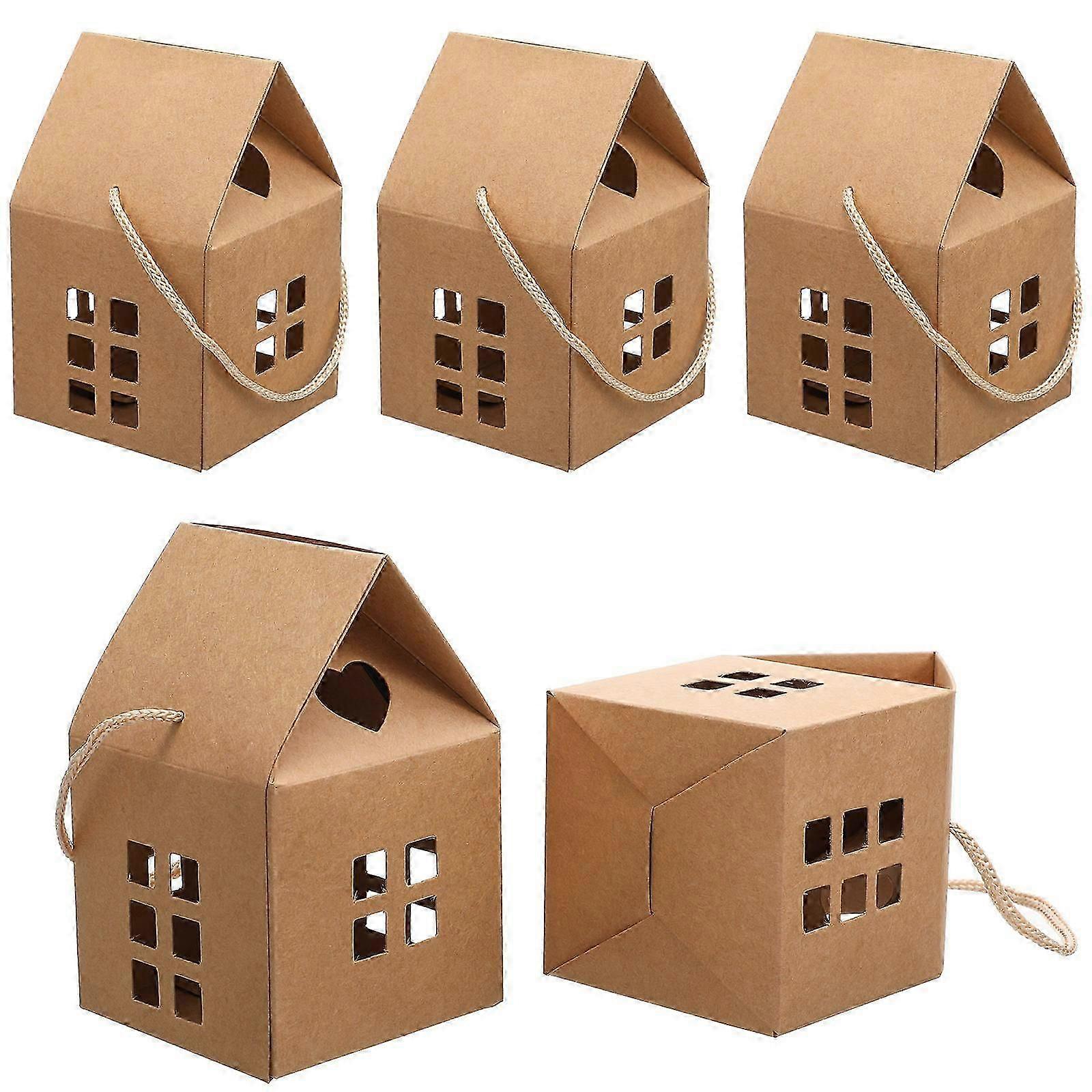 House Shape Paper Box for Storage 20Pcs Multi-Function Candy Boxes Handheld