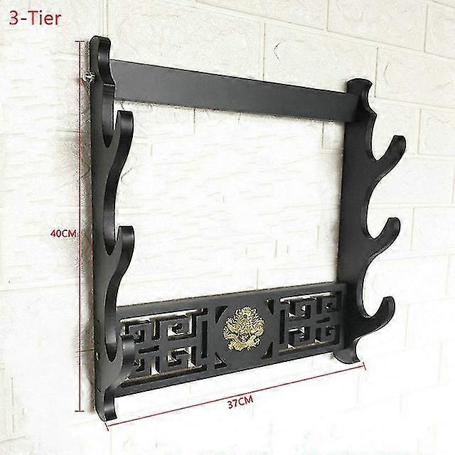 1/2/3 Layer Wall Mount Samurai Sword Holder Dragon Pattern Katana Stand Bracket