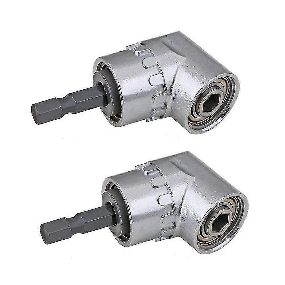 2PCS Right Angle Drill,105 Degree Multifunction Right Angle Driver with 1/4inch Hex Bit Socket Scre
